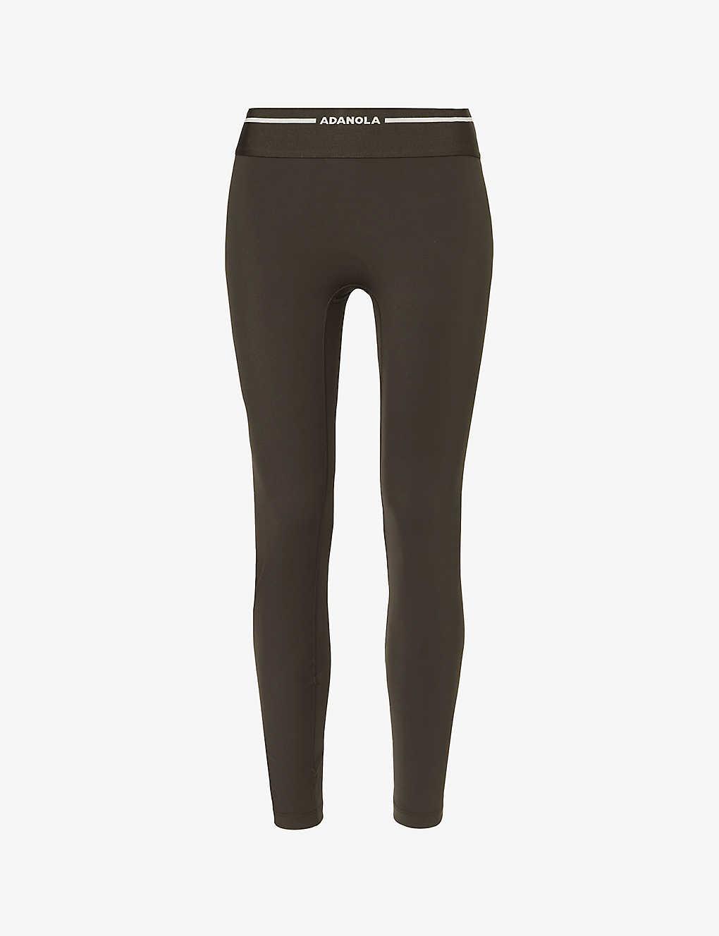 ADANOLA Ultimate Branded-waistband High-rise Stretch-woven leggings X in  Grey