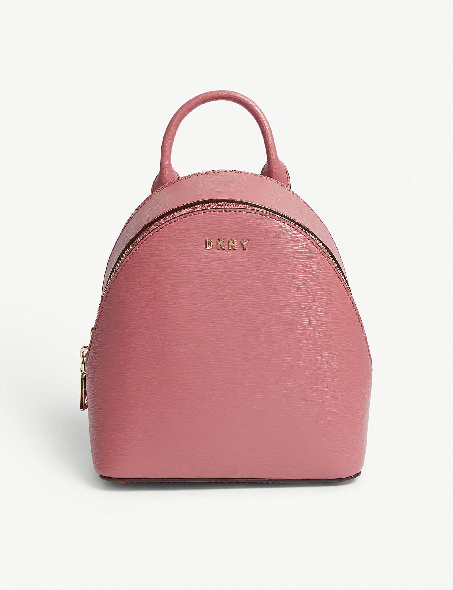 DKNY Bryant Park Mini Leather Backpack in Pink | Lyst