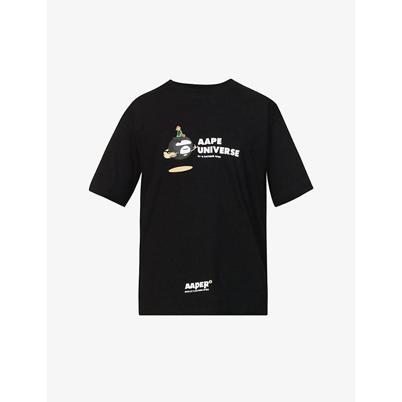 Aape Camo Graphic-print Cotton-jersey T-shirt in Black for Men | Lyst