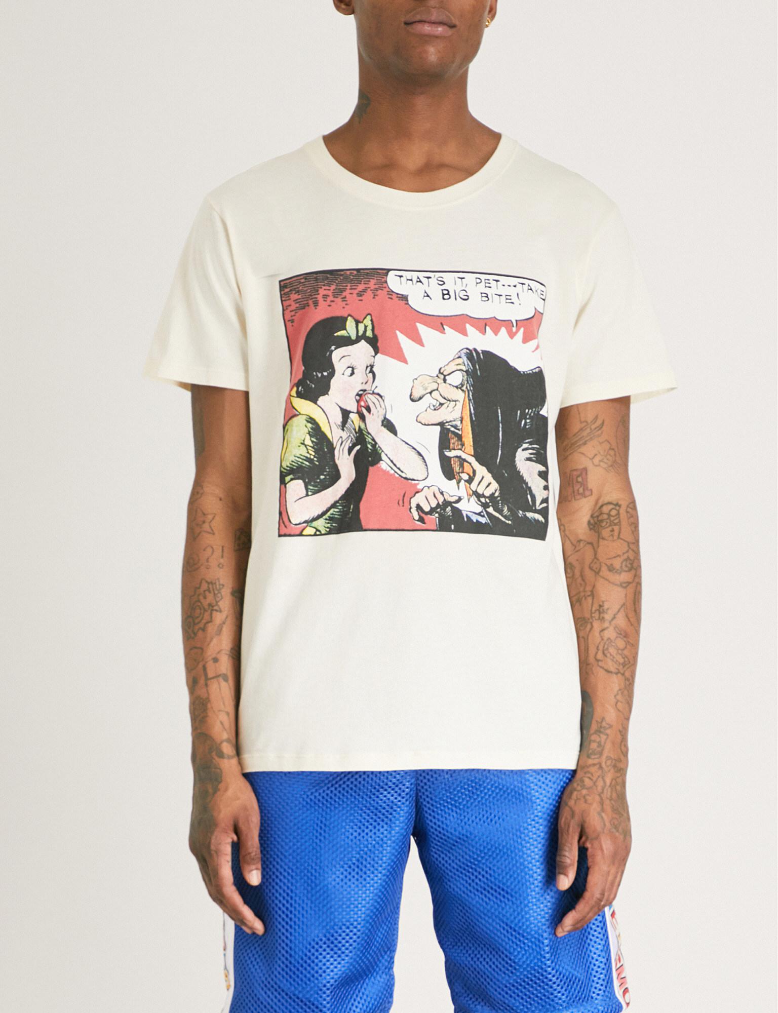 Gucci Snow White Cotton T-shirt for Men | Lyst