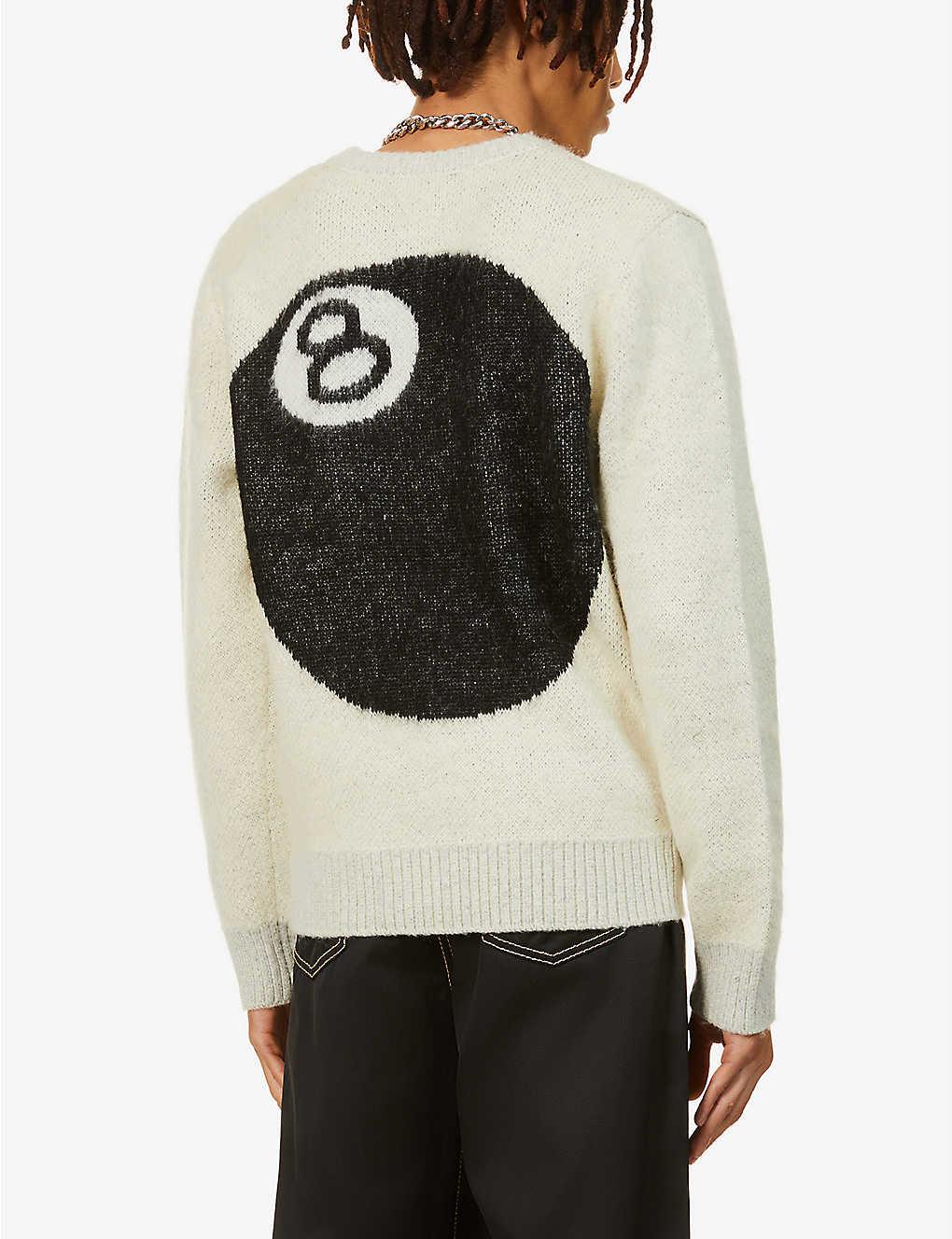 Stussy Eight Ball Knitted Jumper in Natural for Men | Lyst