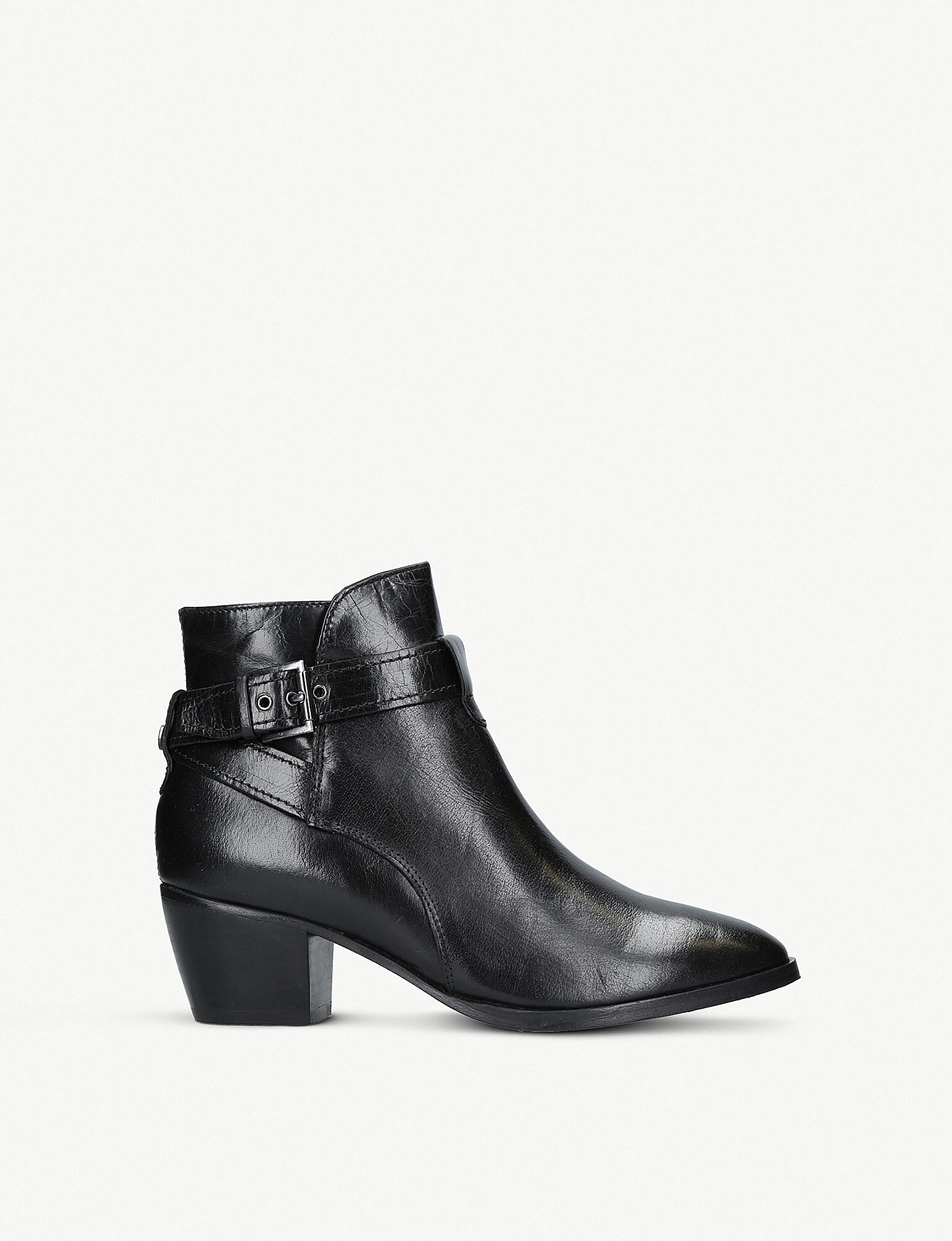 Nine West Naomi Leather Boots in Black | Lyst
