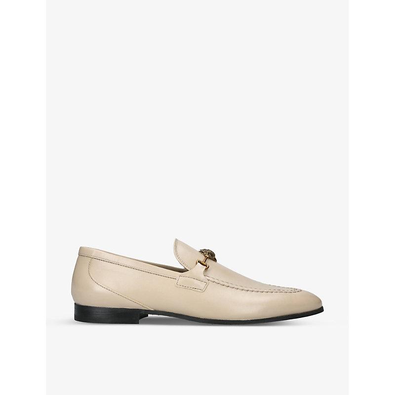 Kurt Geiger Ali Horsebit chain Leather Loafers in White for Men Lyst