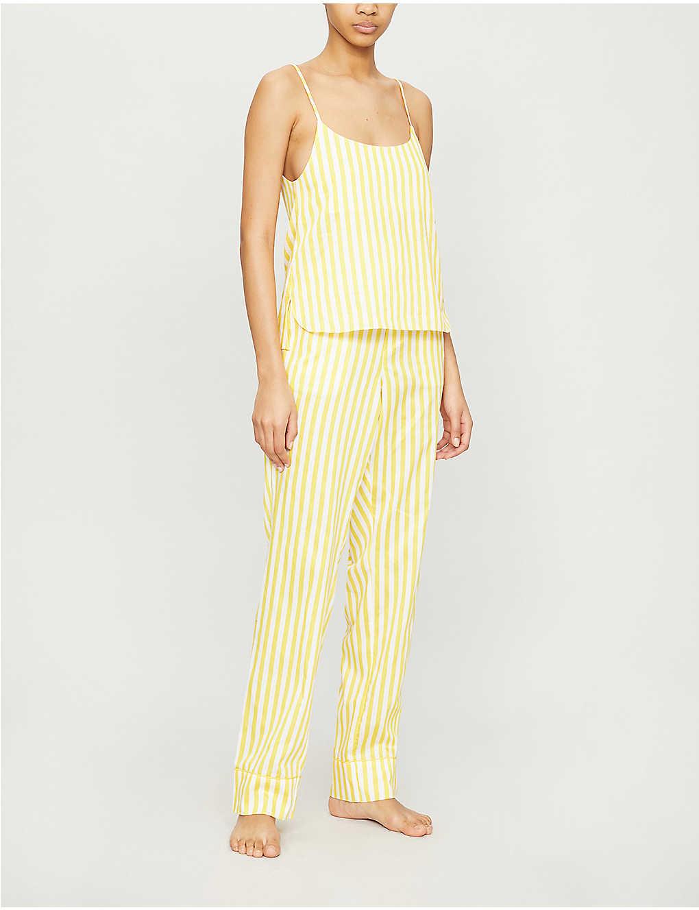 Les Girls, Les Boys Striped Cotton-poplin Pyjamas Trousers in Yellow - Lyst