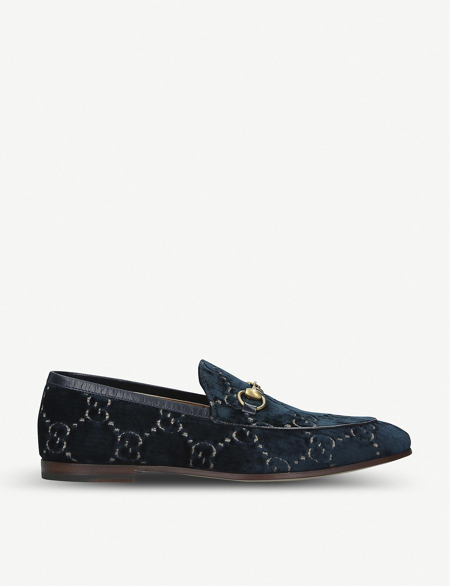 Gucci Jordaan Gg Velvet Loafer in Navy (Blue) for Men - Save 5% - Lyst