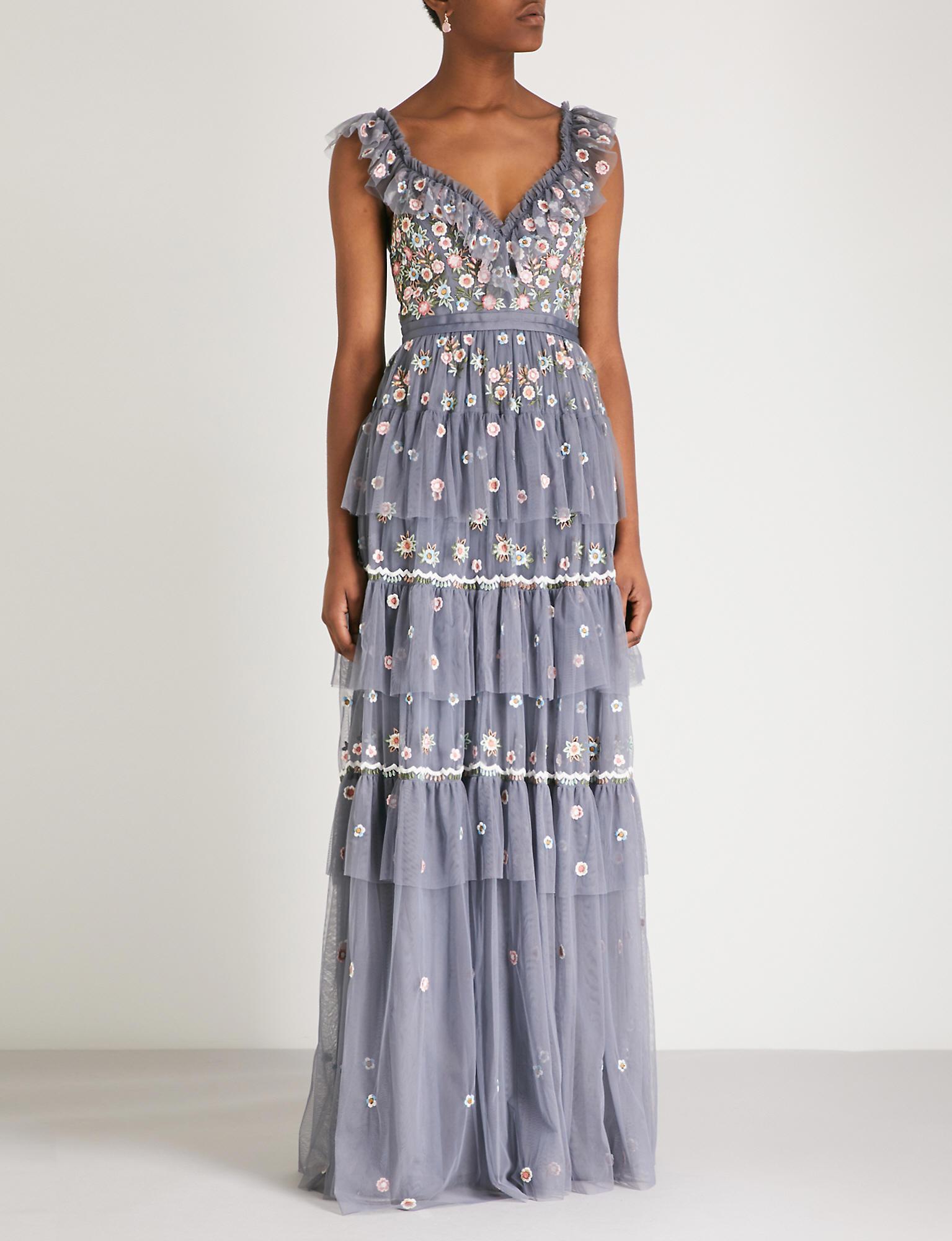 elements long sleeve gown needle and thread