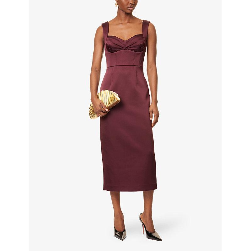 rebecca vallance burgundy dress Zelda Off The Shoulder Mini Dress – Rebecca Vallance