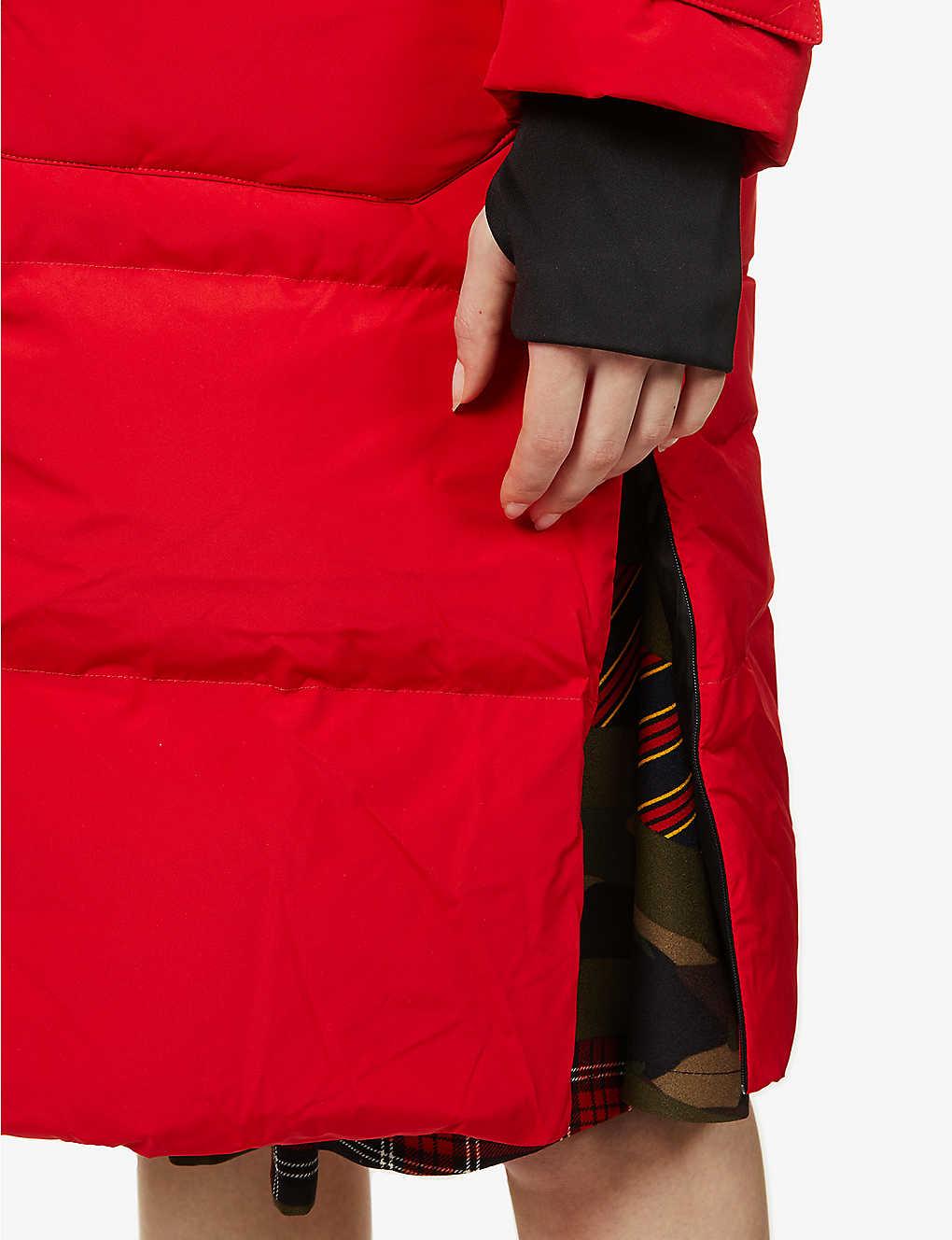 Benetton longline duvet jacket with hood 2025