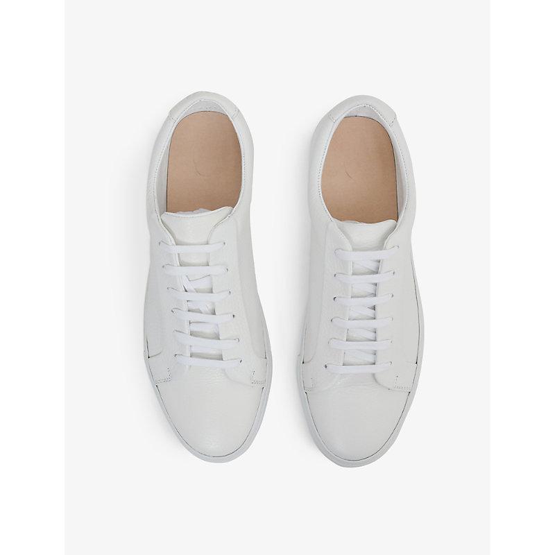 Reiss Luca Leather Low-Top Trainers in White for Men Lyst UK
