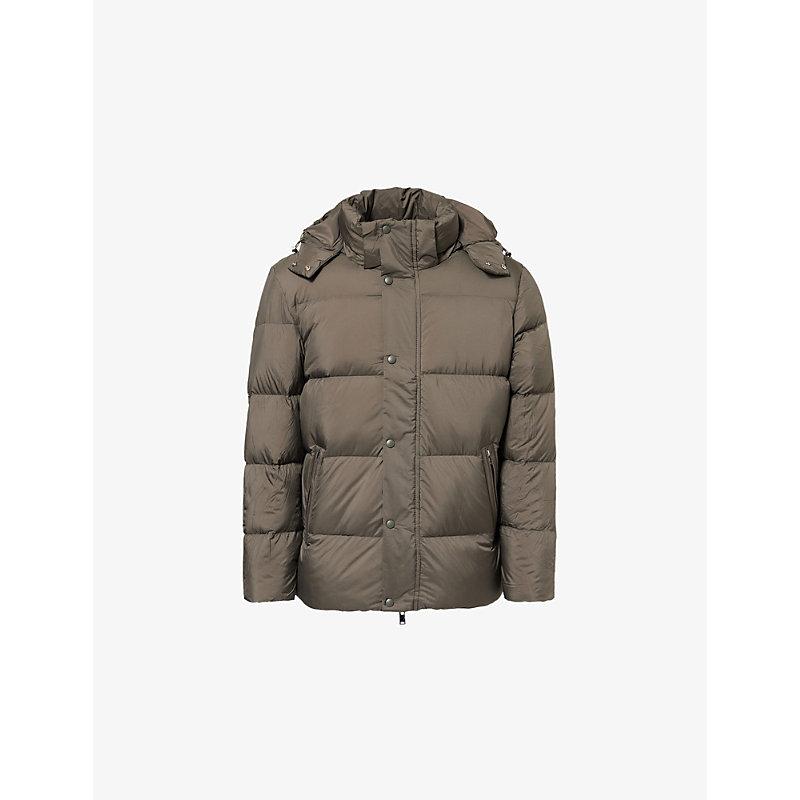 Arne Detachable-Hood Padded Short Jacket in Brown for Men Lyst