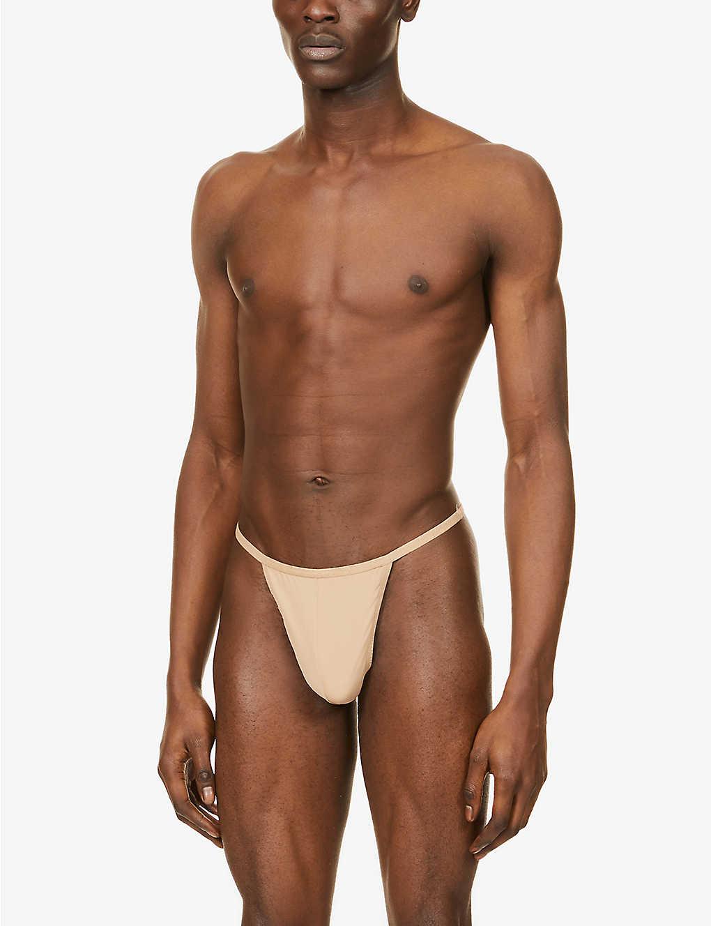 Calvin Klein Ck One Microfibre Mid-rise Thong Pack Of Two in Brown for Men