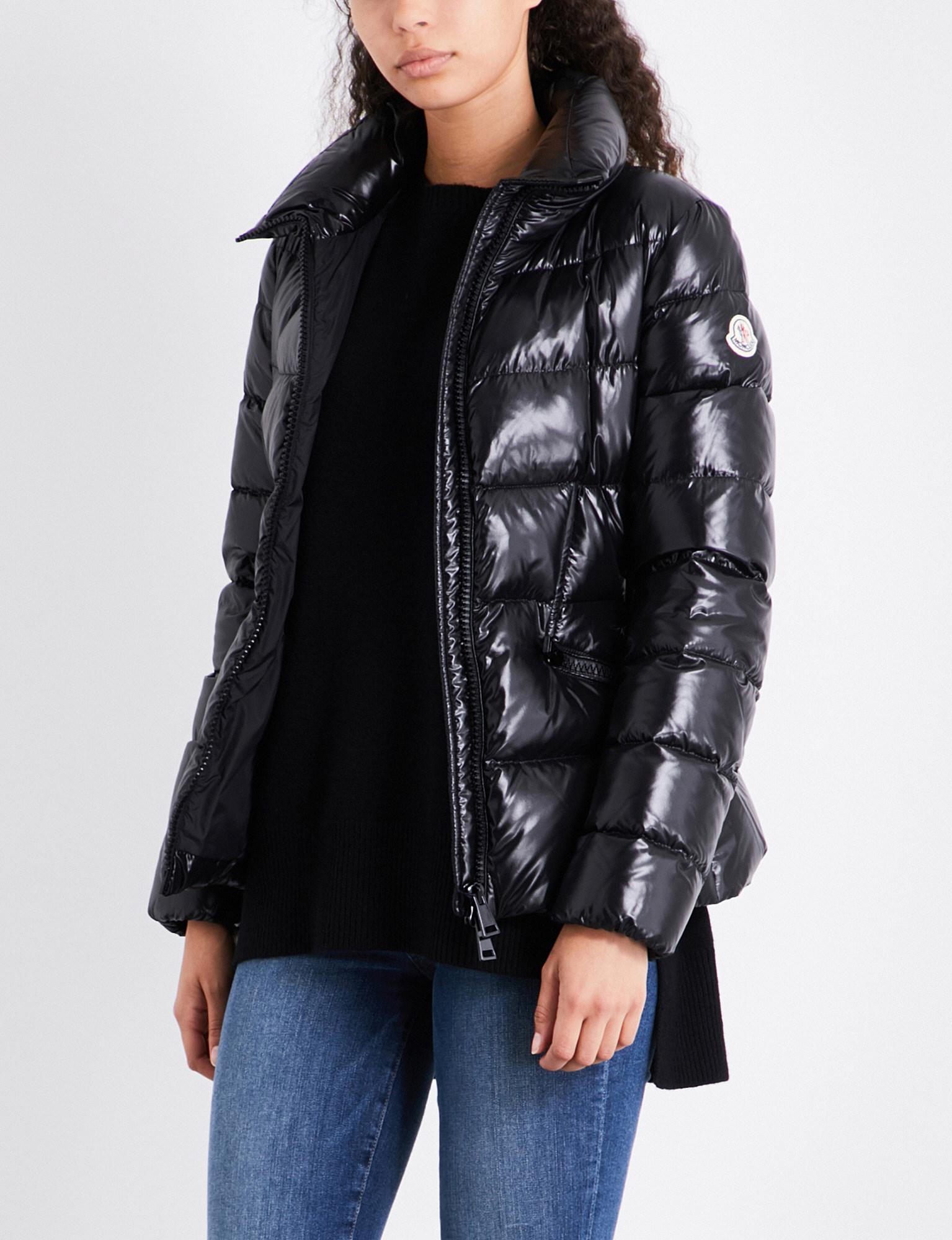 Moncler Danae High-gloss Quilted Shell Jacket in Black | Lyst