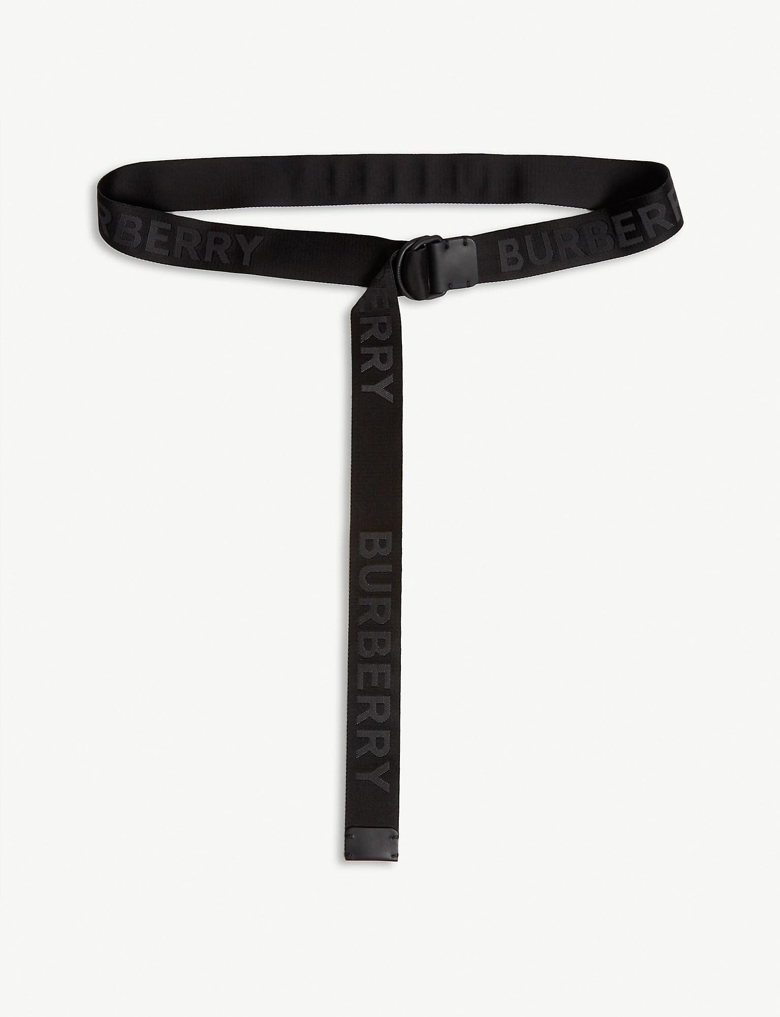 Burberry Tape Belt in Black for Men | Lyst