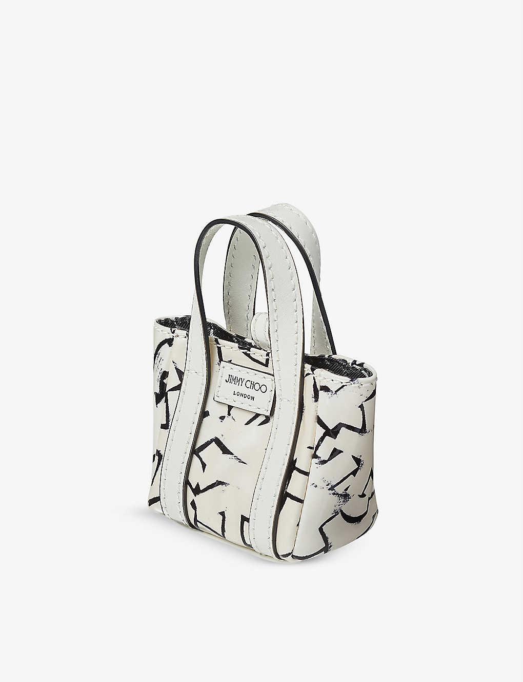 Jimmy Choo X Eric Haze Abstract-print Micro Leather Tote Bag in ...