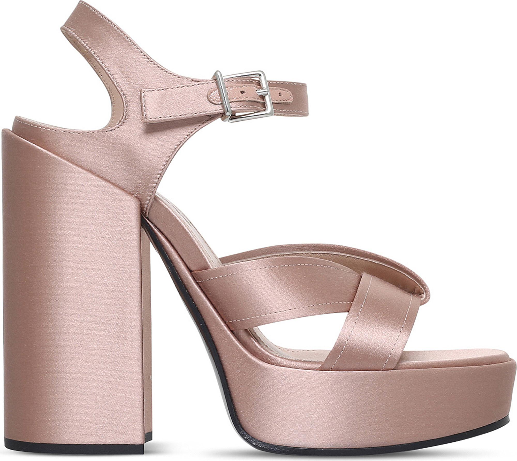 pale pink satin heels