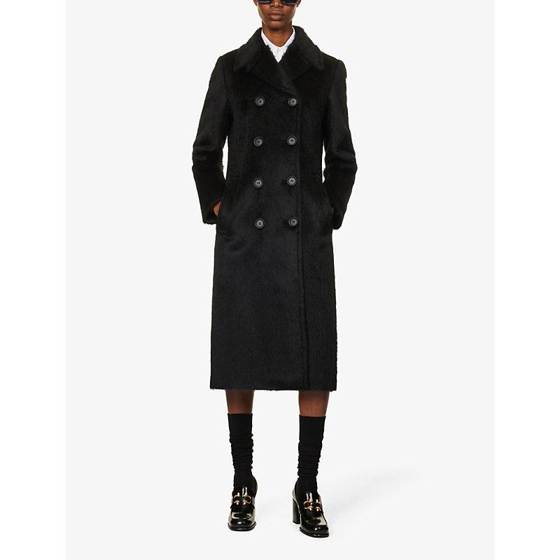 【送料&関税込】SportMax Double-breasted Long-sleeved Coat Sportmax - Adua Double-breasted wool and cashmere coat grey