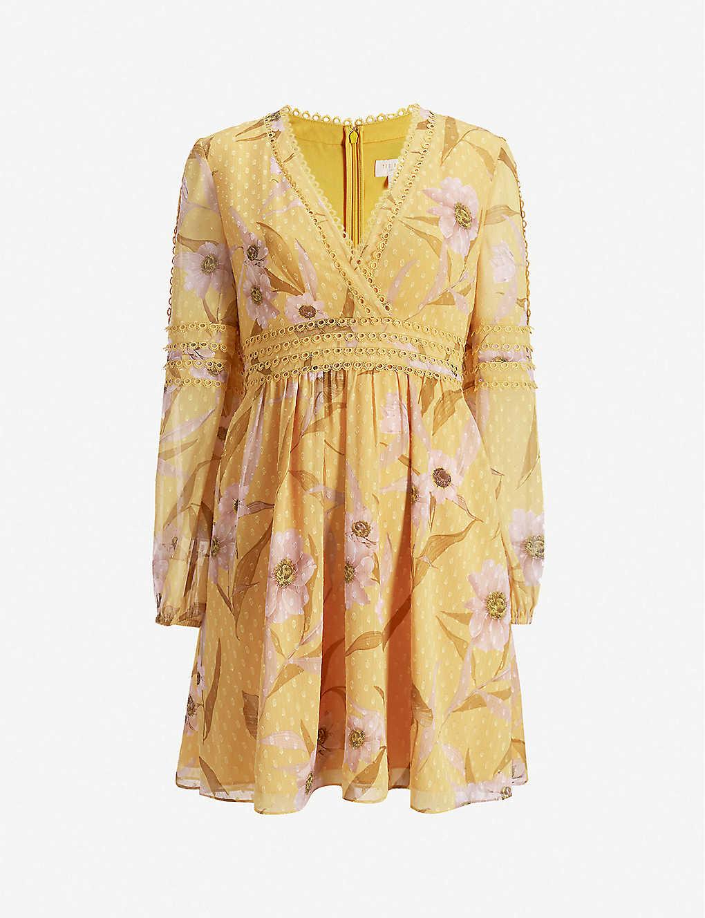 Ted baker yellow floral dress Clearance
