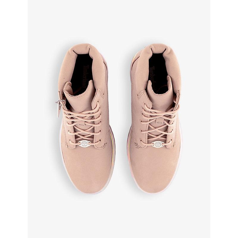 Timberland Lyonsdale Iridescent-Trim Nubuck-Leather Ankle Boots in