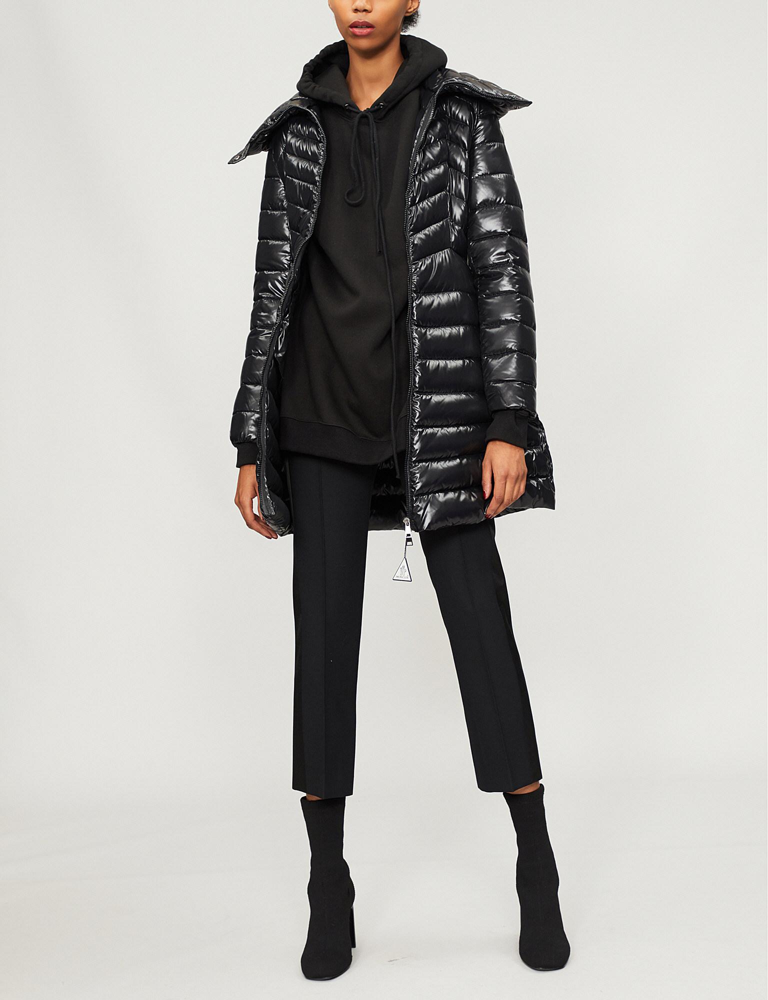 Moncler Faucon Quilted Shell And Down-blend Coat in Black | Lyst Canada