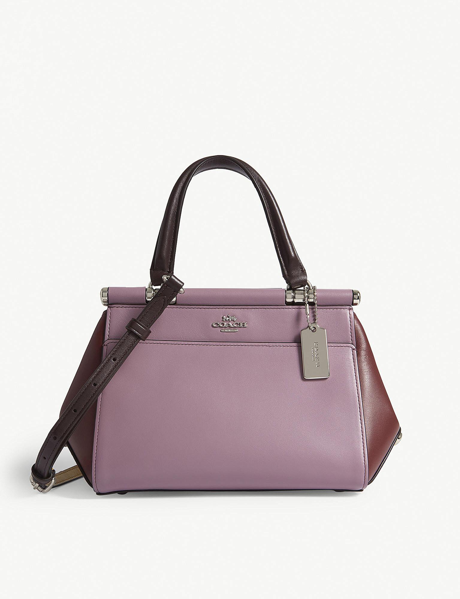 coach purple satchel