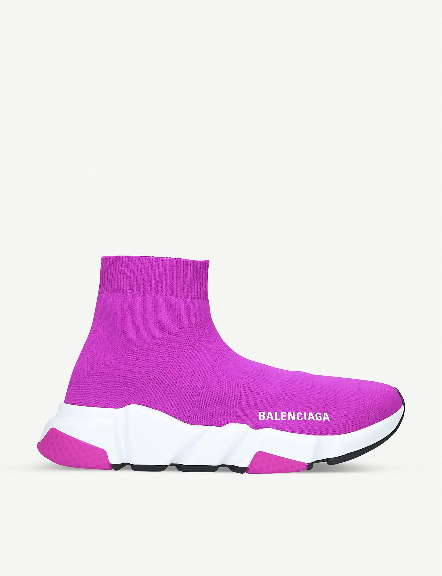 balenciaga pink speed trainer