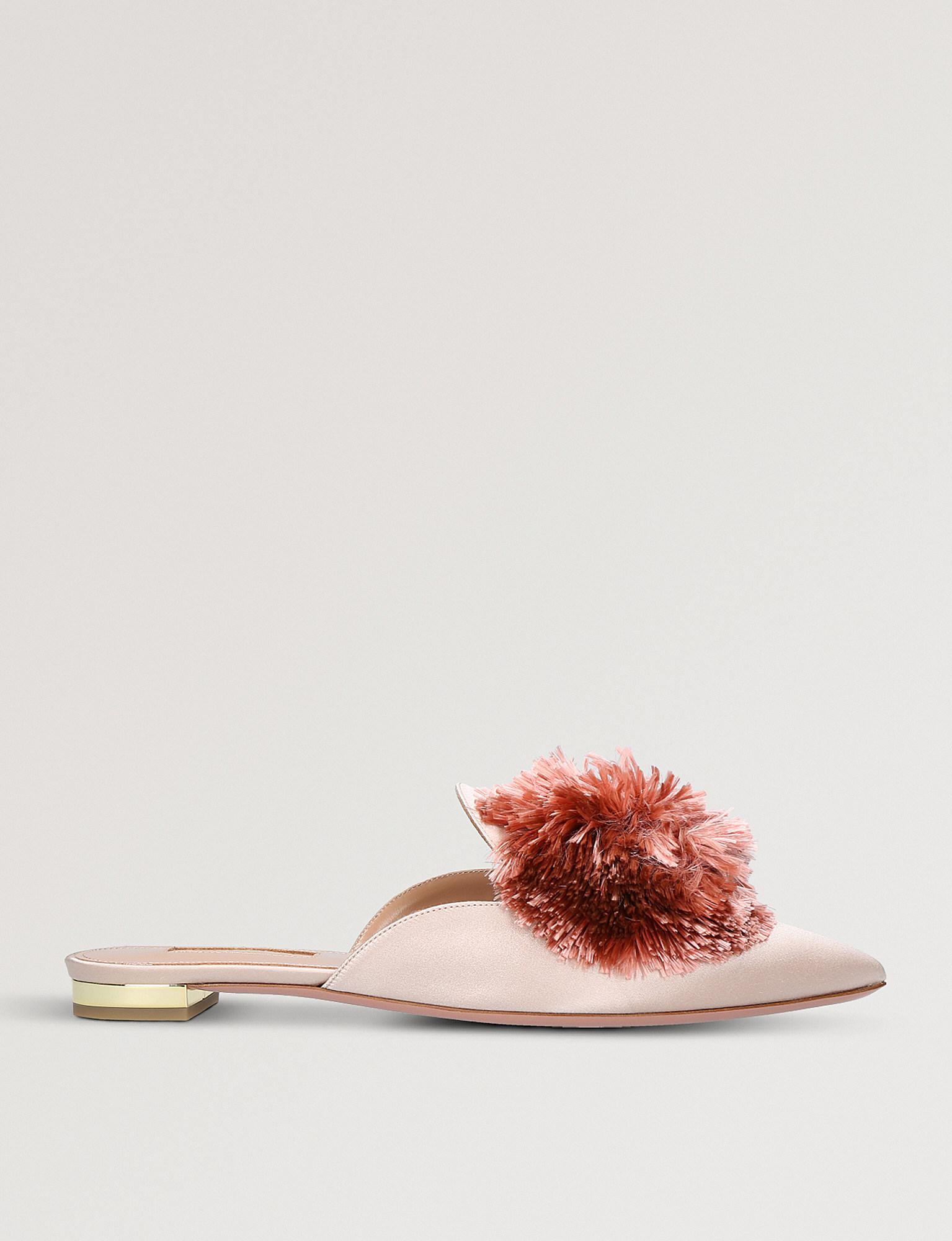 aquazzura pink powder puff