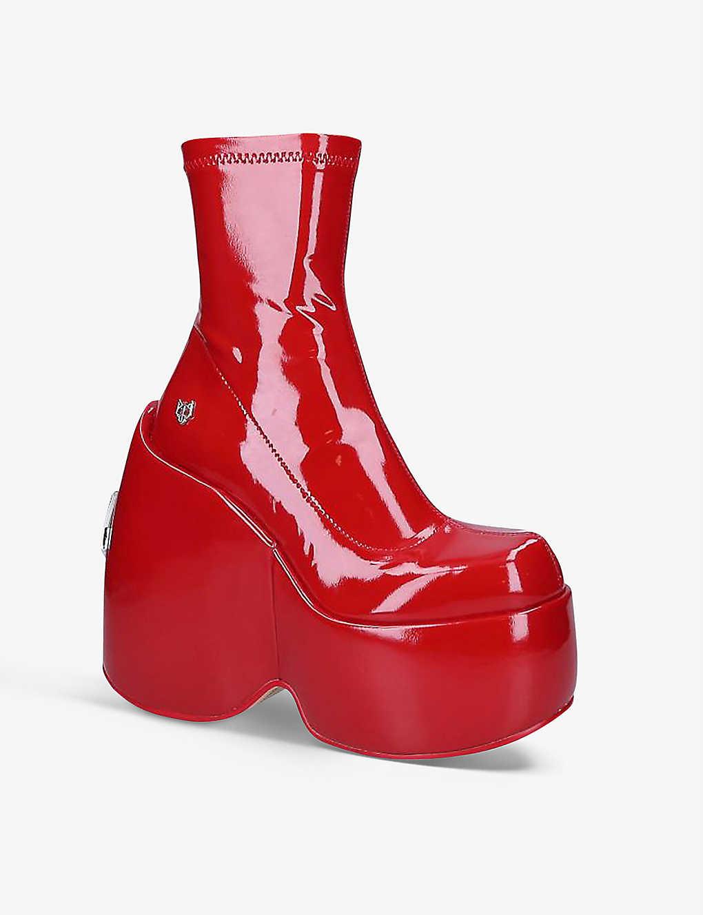 NAKEDWOLFE MAYHEM プラットフォームブーツ The MAYHEM Boot /// Red, Yellow and White // Just Dropped