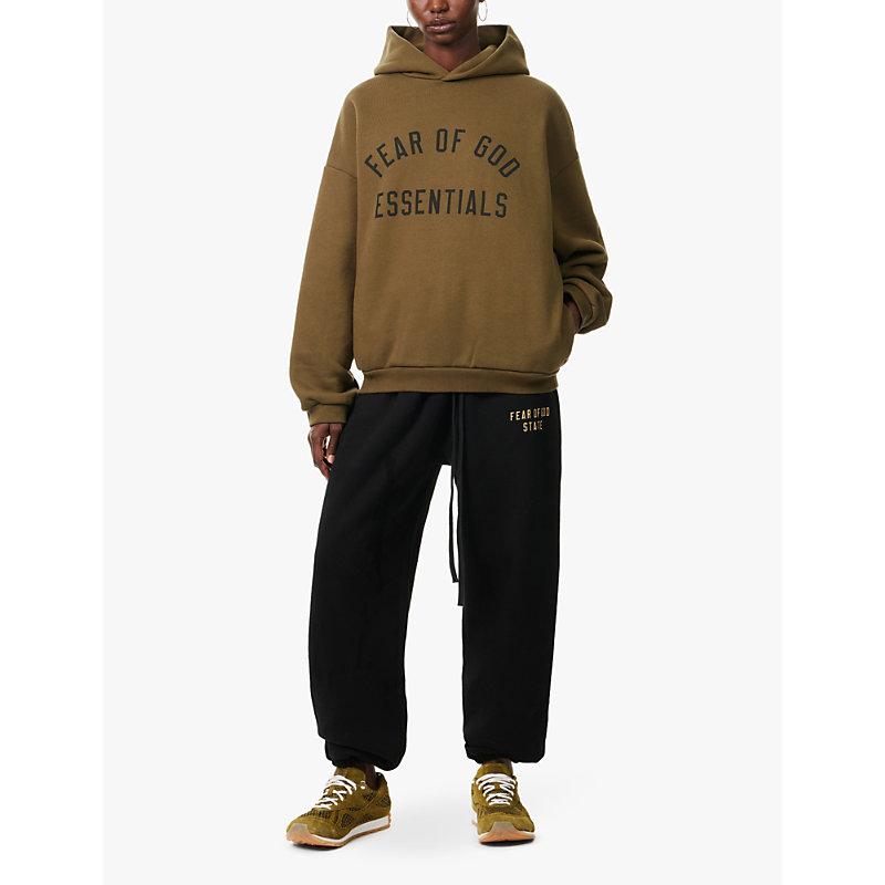 Fear Of God Essentials Relaxed Fit Cotton Jersey Hoody in Green Lyst UK