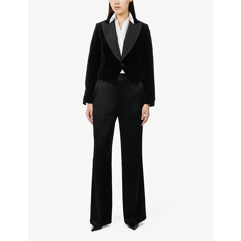 Polo Ralph Lauren Polo Stanley Tuxedo Cotton Blend Velvet Blazer in Black Lyst UK