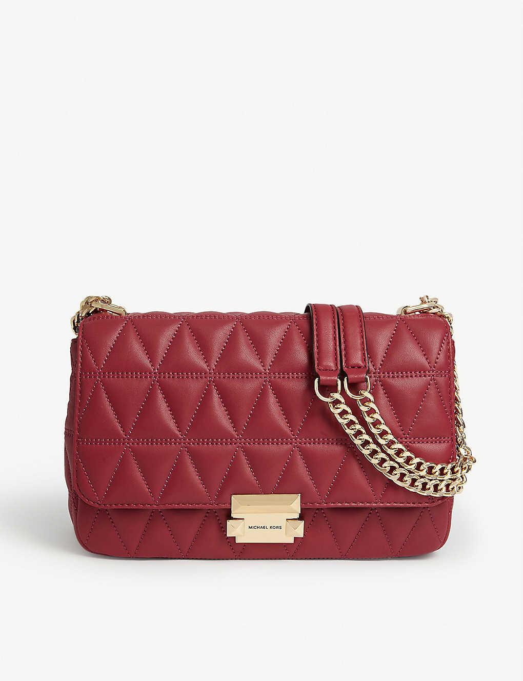 MICHAEL Michael Kors Sloan Large Quilted Leather Bag in Red | Lyst