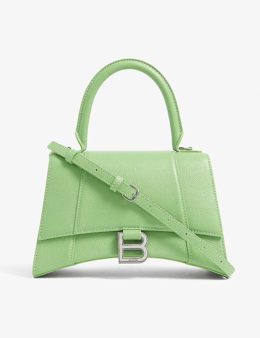 Balenciaga Hourglass Small Top Handle Bag - Green Size