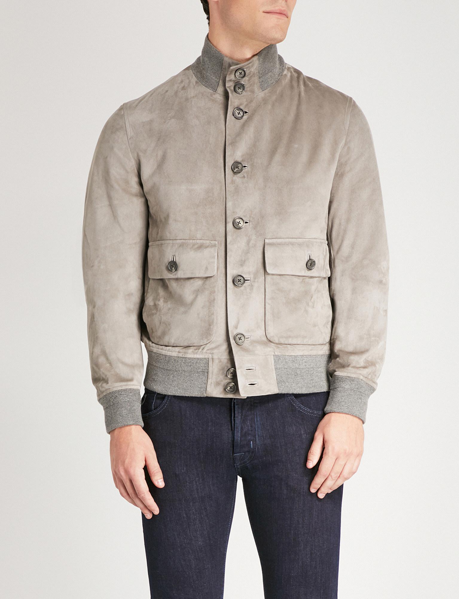 Ralph Lauren Purple Label Hayworth Suede Jacket in Grey for Men | Lyst  Canada