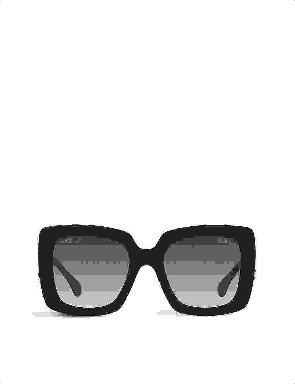 Lydighed donor hagl Chanel Square Sunglasses in Black | Lyst