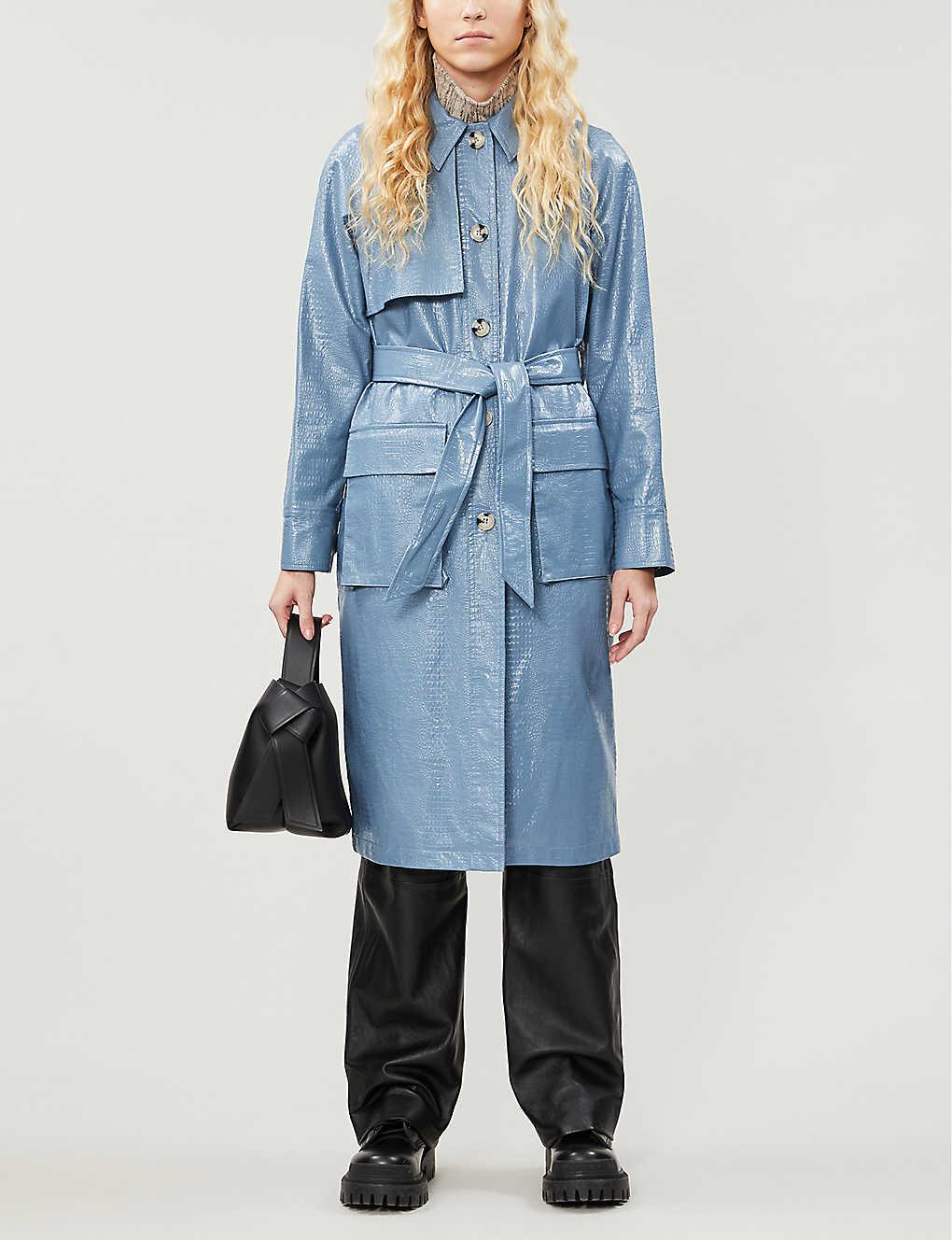 Topshop blue trench coat Clearance