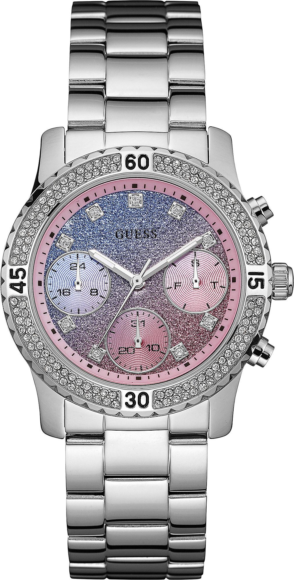 Guess W0774l1 Confetti Stainless Steel Watch - Lyst