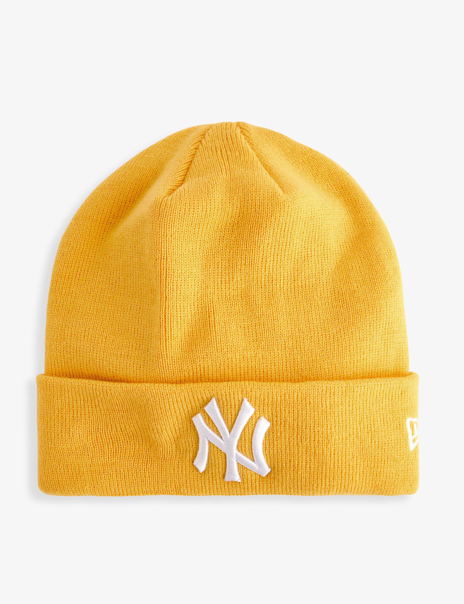 KTZ New York Yankees Logoembroidered Wovenknit Beanie in Yellow for