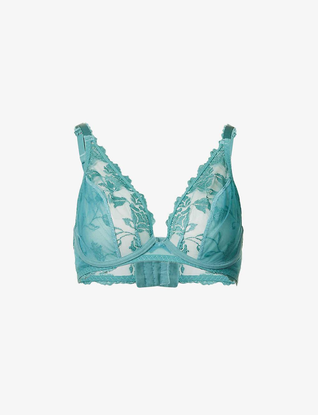 Aubade Soft Essence Floral Stretch-lace Bra in Blue | Lyst