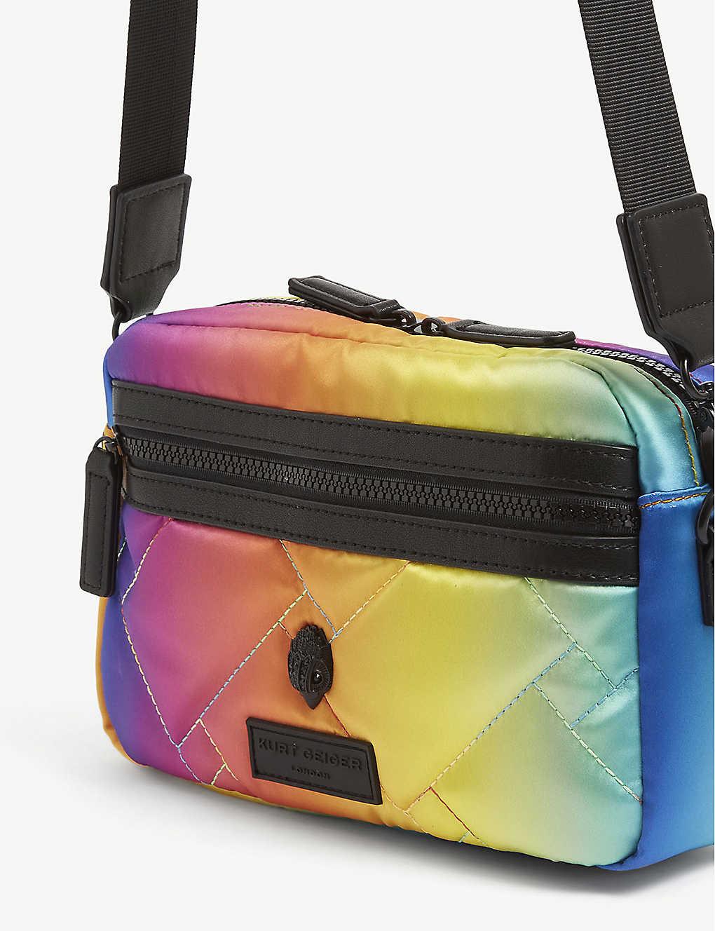 Kurt Geiger, Bags, Kurt Geiger Acrylic Glitter Rainbow Shaped Clutch  Shoulder Bag Nwt
