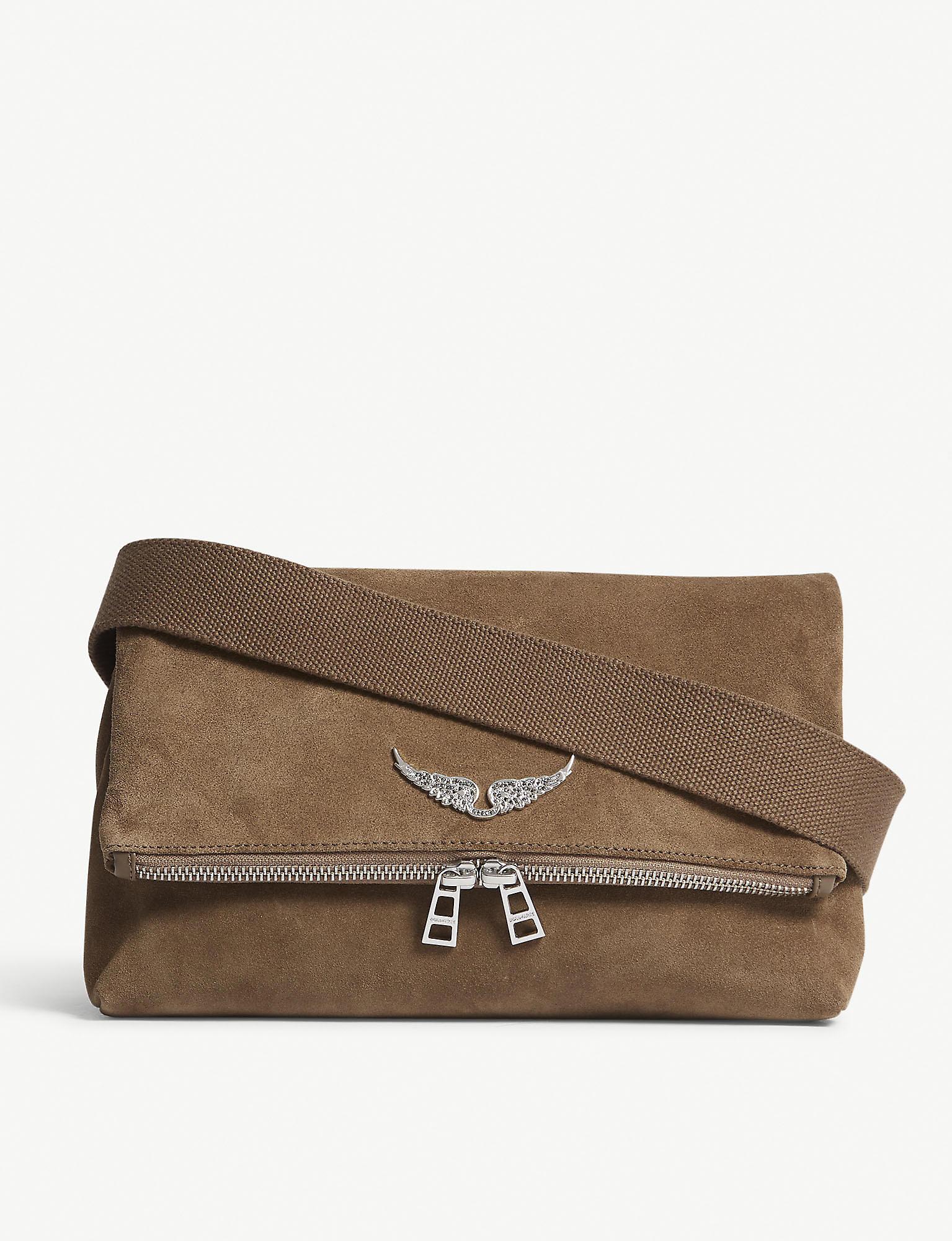 Zadig & Voltaire Taupe Brown Rocky Suede Shoulder Bag Lyst