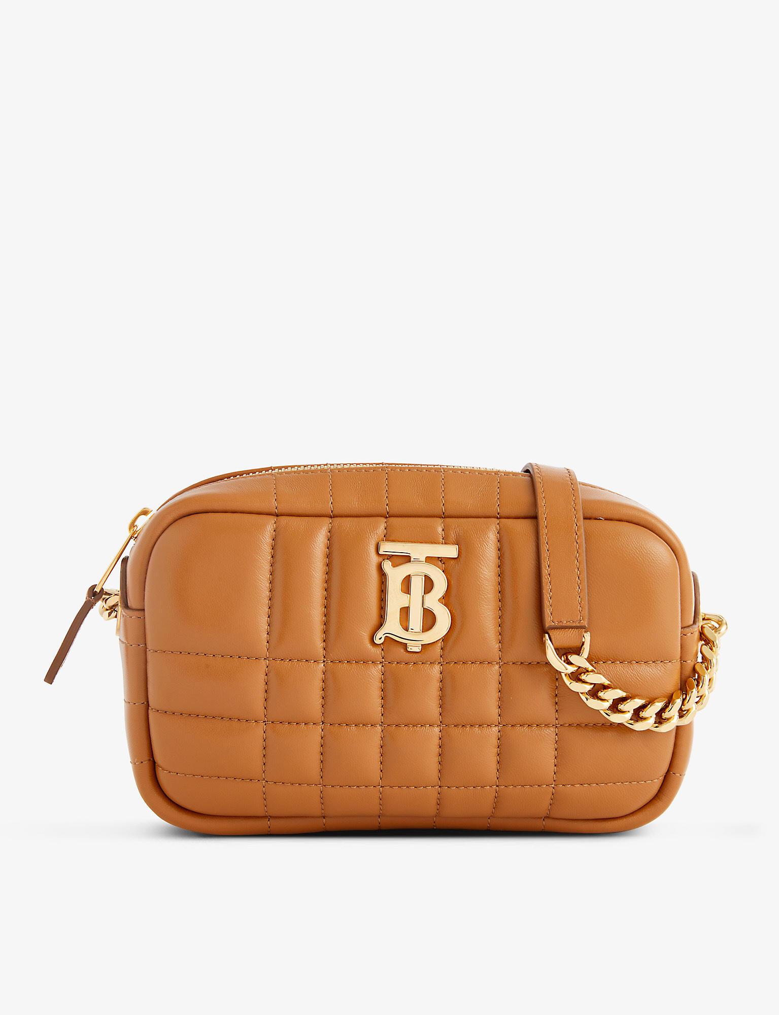 Burberry Lola Mini Leather Crossbody Bag in Brown Lyst