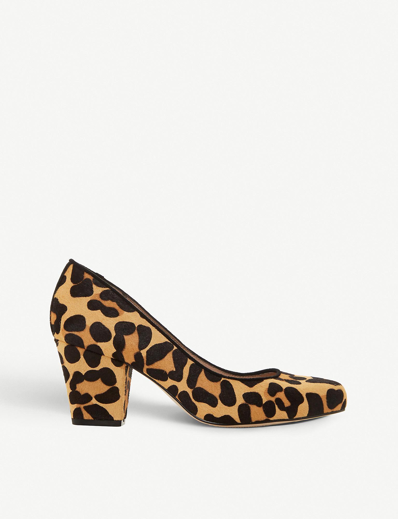 dune wide fit leopard print shoes