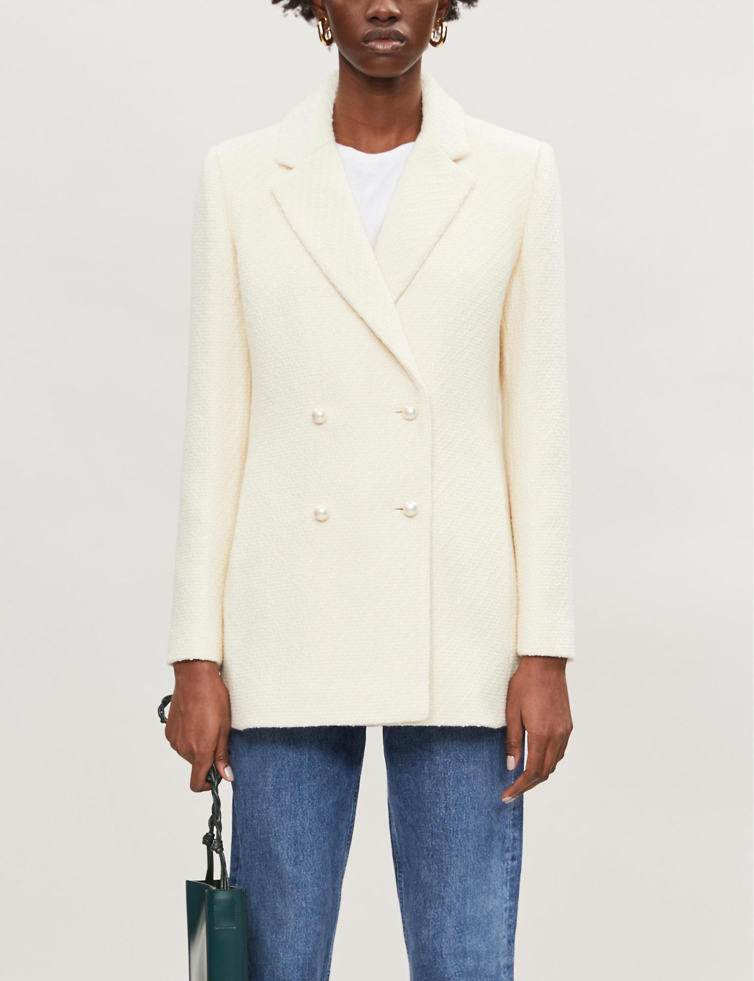 sandro white blazer