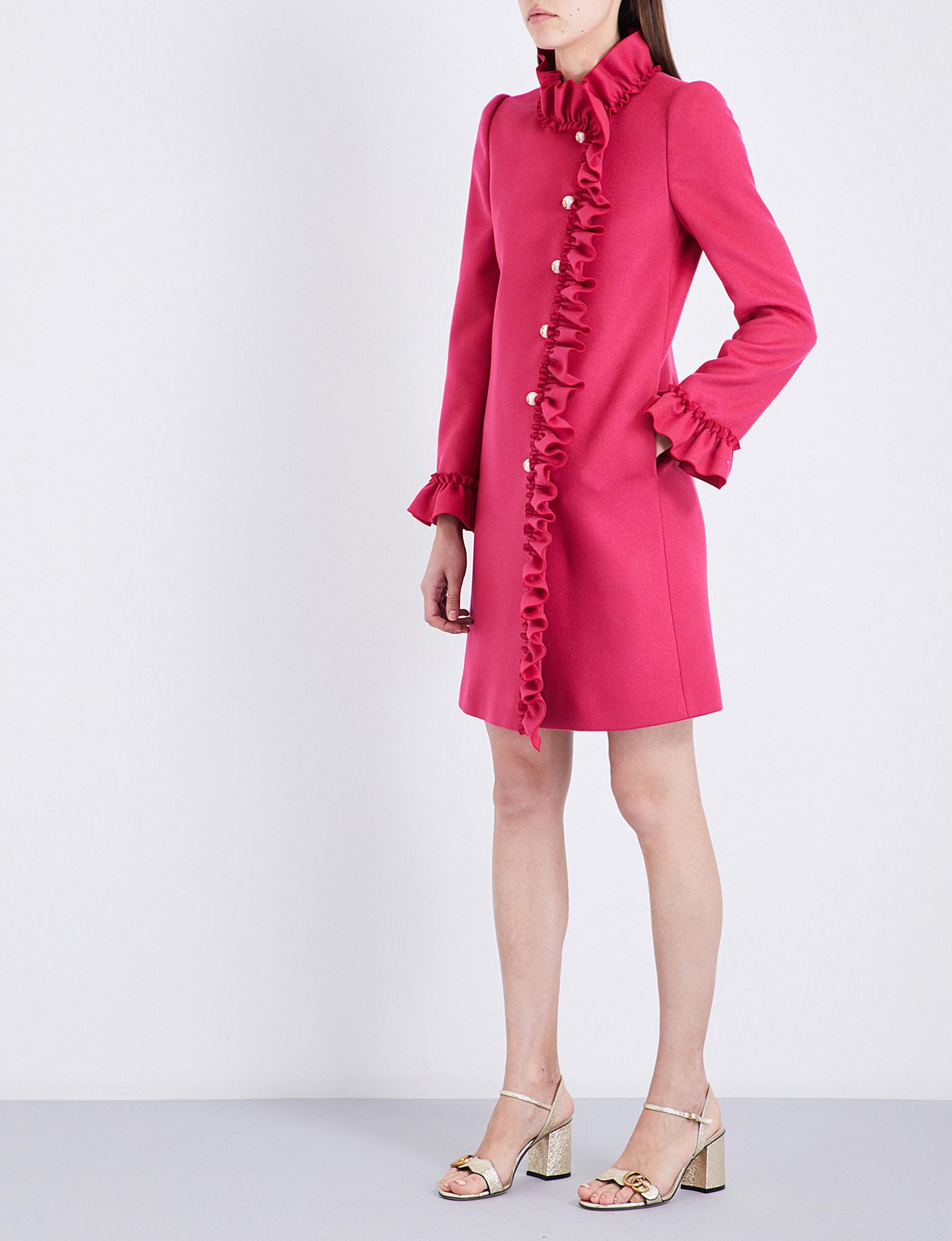 gucci pink coat