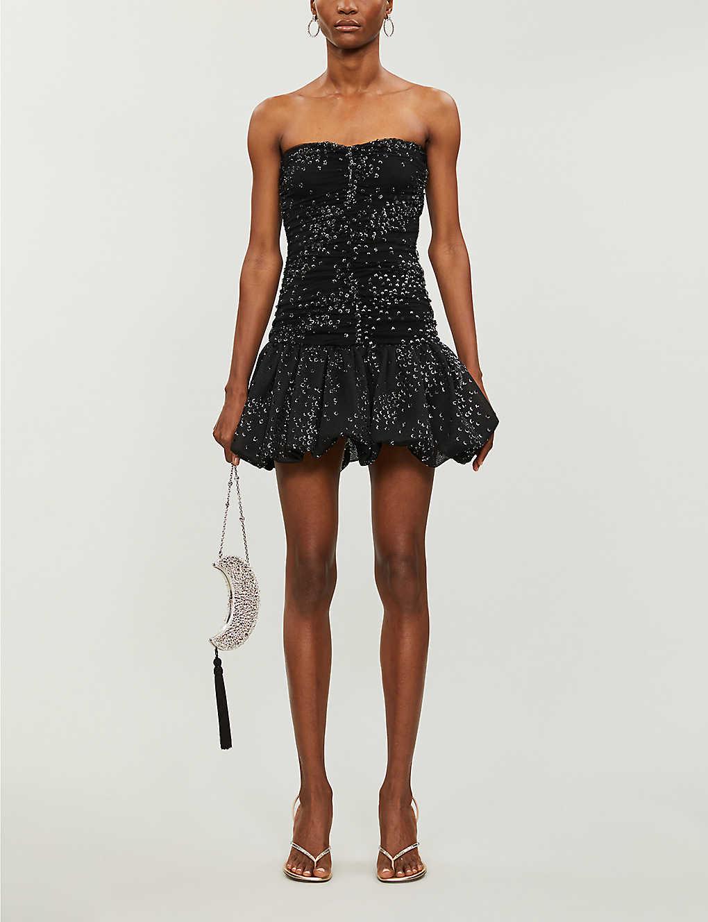 Maje Roxanne Tulle Mini Dress in Black | Lyst