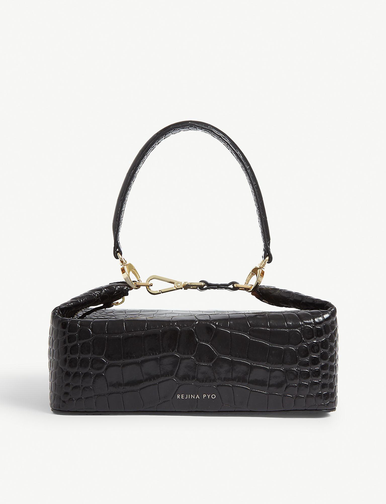 Rejina Pyo Leather Olivia Box Bag in Black - Lyst