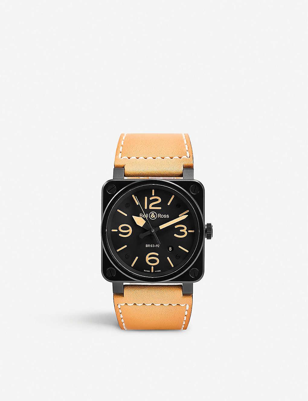 Bell & Ross Aviation Heritage Br0392 Automatic Watch in Black for Men