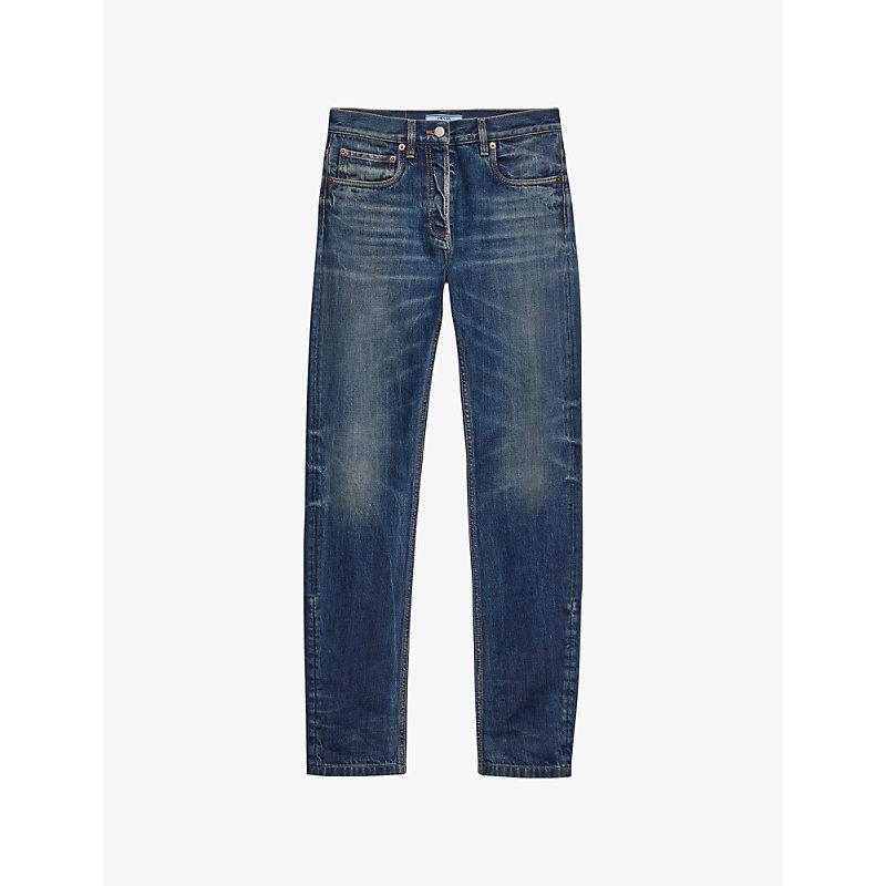 【関税&送料込】Prada Slim-Fit Jeans In Selvage Denim Prada Slim-Fit Selvedge-Denim Jeans in Blue | Lyst