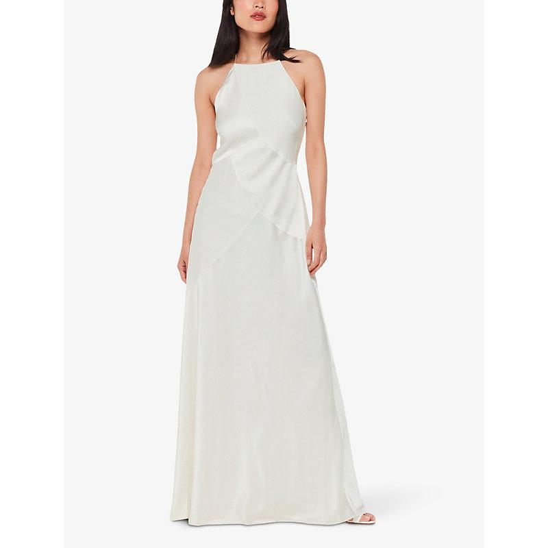 Whistles Eileen High neck Silk Maxi Wedding Dress in White Lyst UK