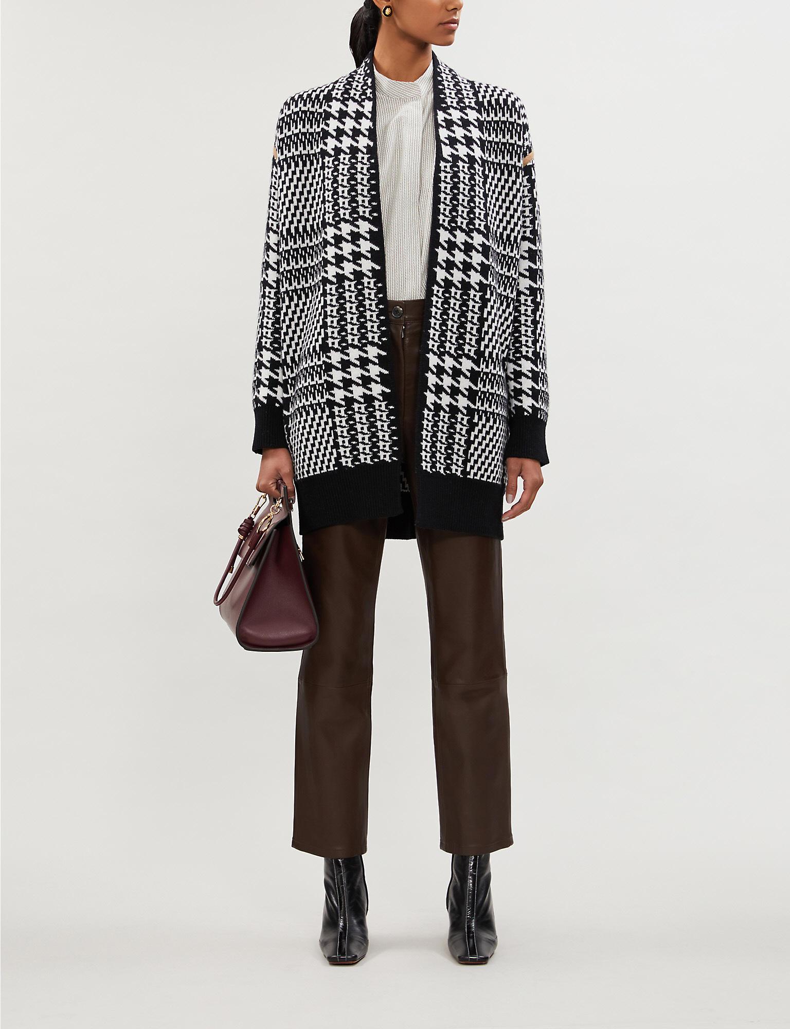 max mara houndstooth cardigan