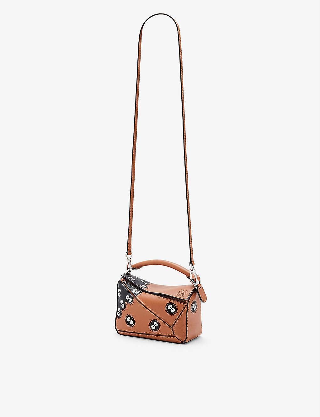 Loewe Totoro Dust Bunnies Puzzle Mini Leather Bag in Tan/Black (Brown) -  Lyst